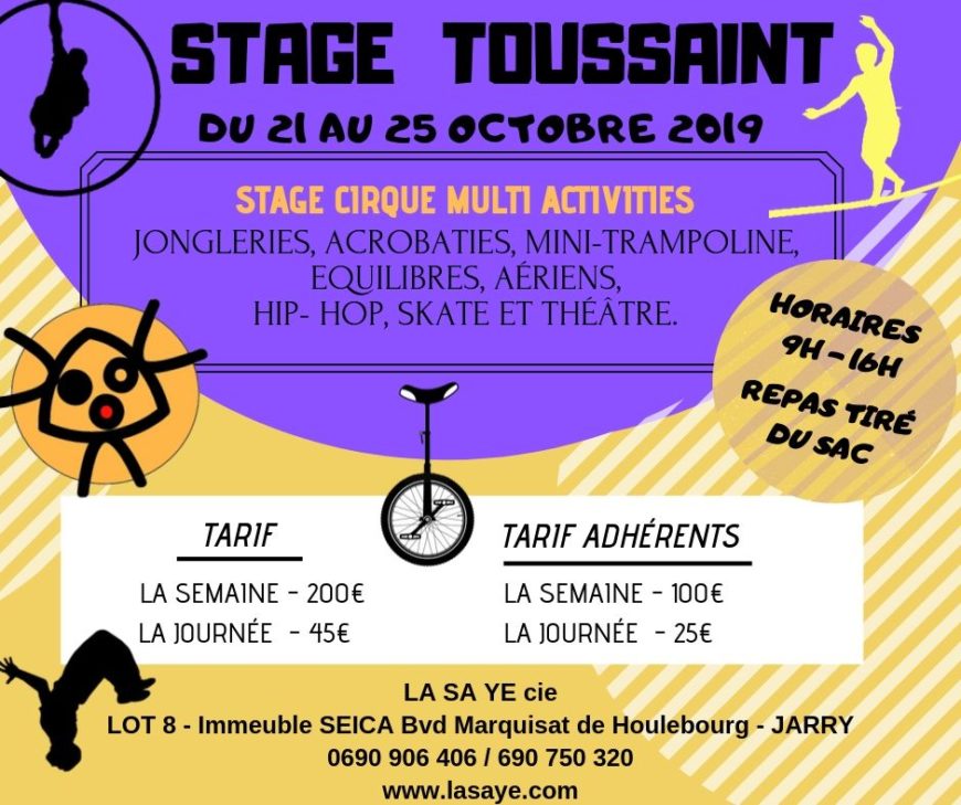 🎪🤸‍♀️🤹‍♀️ Le STAGE CIRQUE de la TOUSSAINT est là ! 🎪