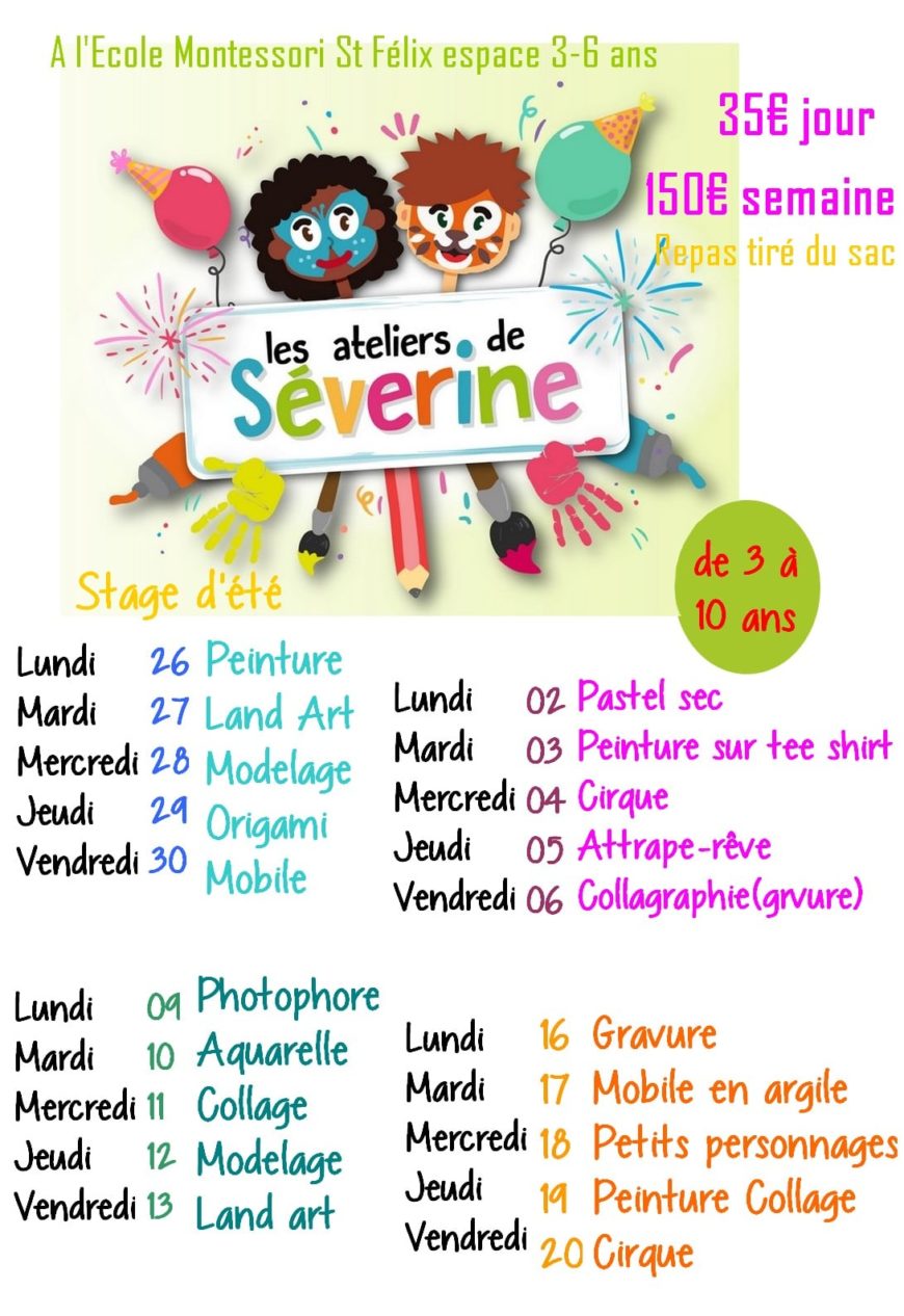 Stage Loisirs créatifs – Gosier – 3/10ans